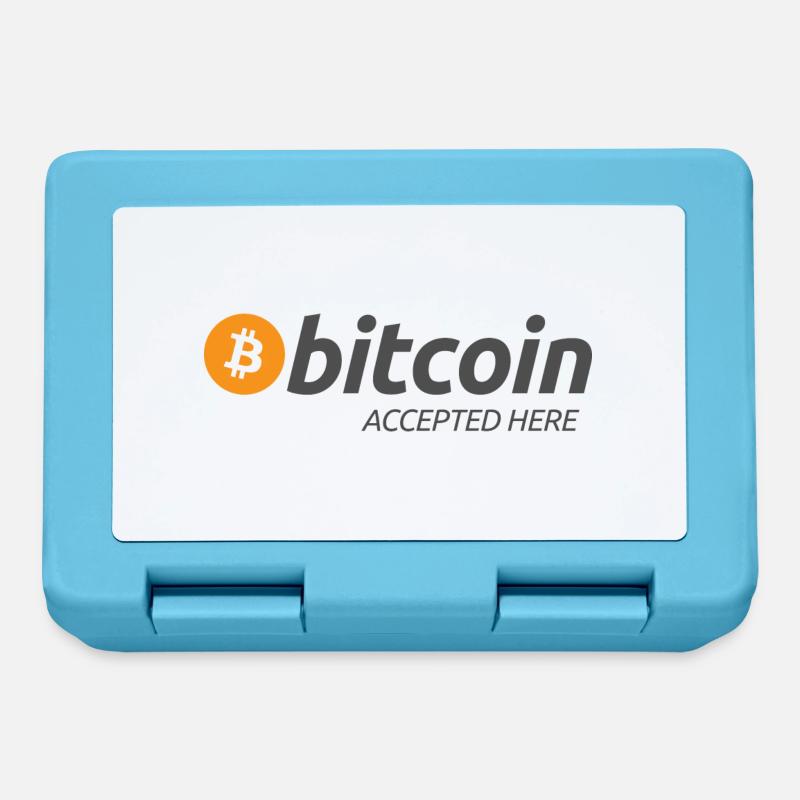 Bitcoin Accepted Here - Brotdose - Saphirblau