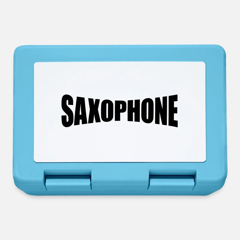 saxophone - Boîte à goûter - bleu saphir