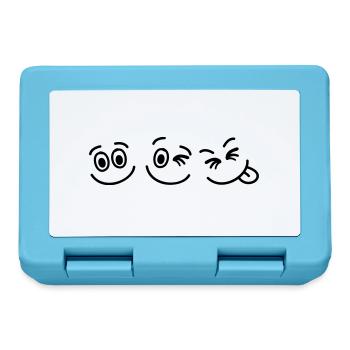 smileys_1_f1 - Boîte à goûter - bleu saphir - Devant