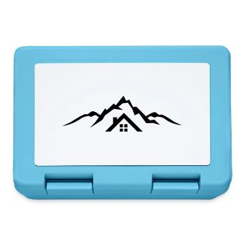 Landschaft - Berge Hütte - Brotdose - Saphirblau - Vorne