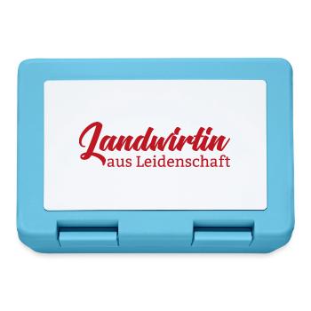 Landwirtin aus leidenschaft Landleben Geschenk - Brotdose - Saphirblau - Vorne