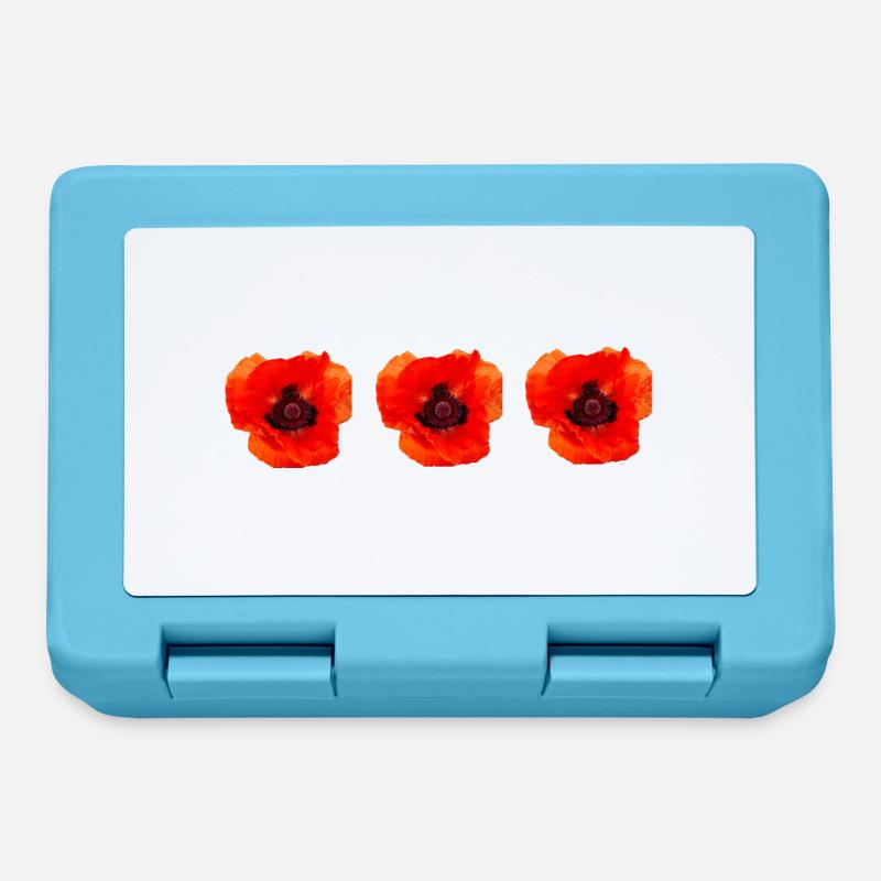 Mohn - Brotdose - Saphirblau