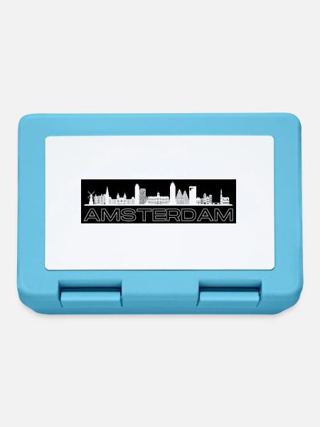 Amsterdam - mit Skyline! - Brotdose - Saphirblau
