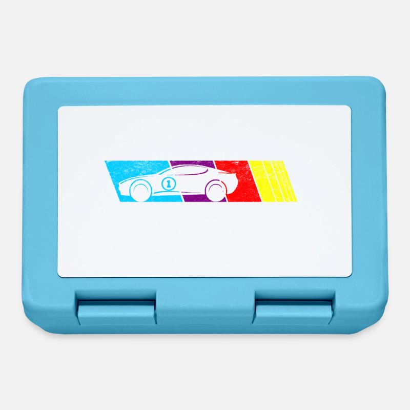 Voiture de course - Boîte à goûter - bleu saphir