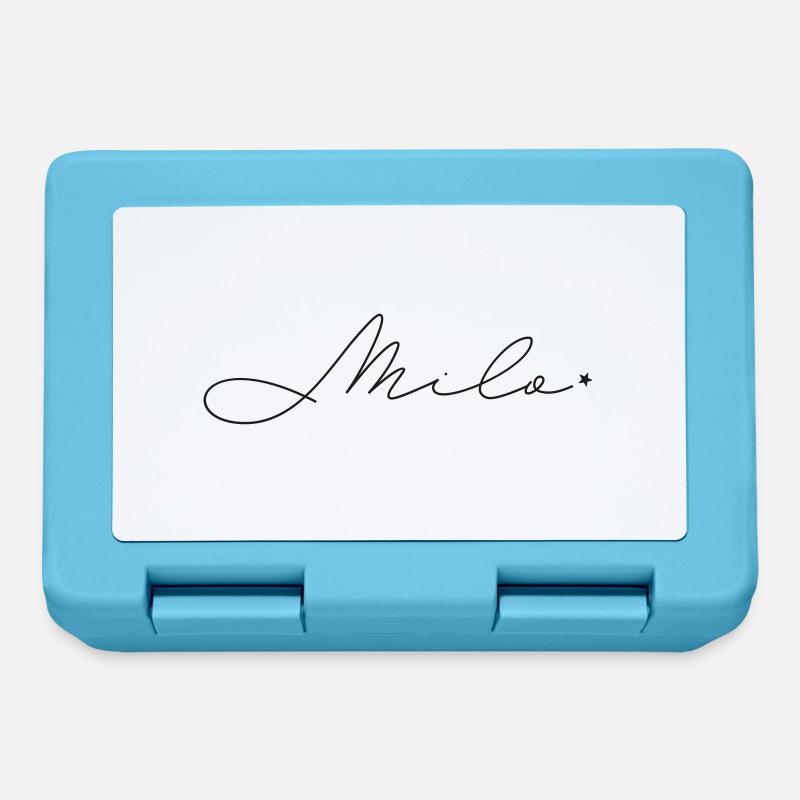 Name Milo - Lunchbox - sapphire blue