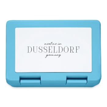 Düsseldorf Deutschland Eleganz Stil Design T-Shirt - Brotdose - Saphirblau - Vorne