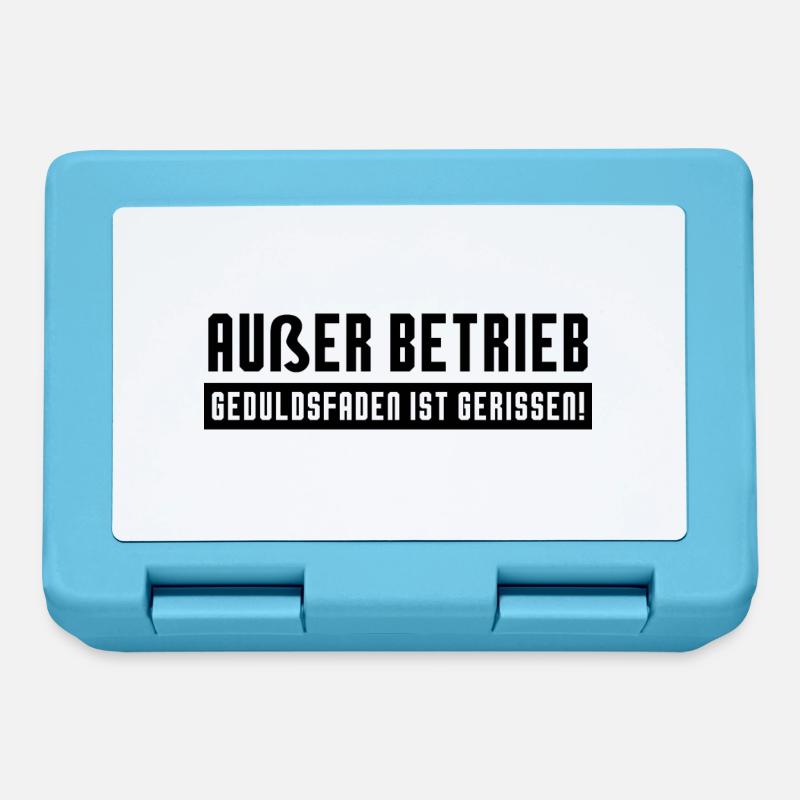Lustiger Spruch Bild Witzig Humor Geschenkidee - Brotdose - Saphirblau