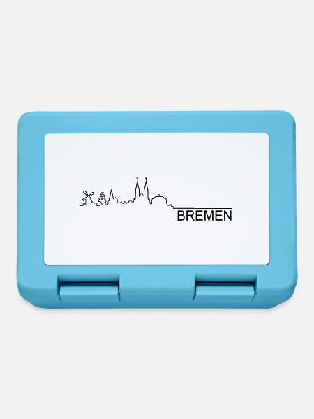 Skyline Bremen Linie - Brotdose - Saphirblau