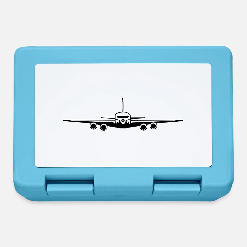 flugzeug - Brotdose - Saphirblau