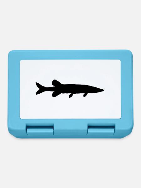 hecht fisch silhouette - Brotdose - Saphirblau