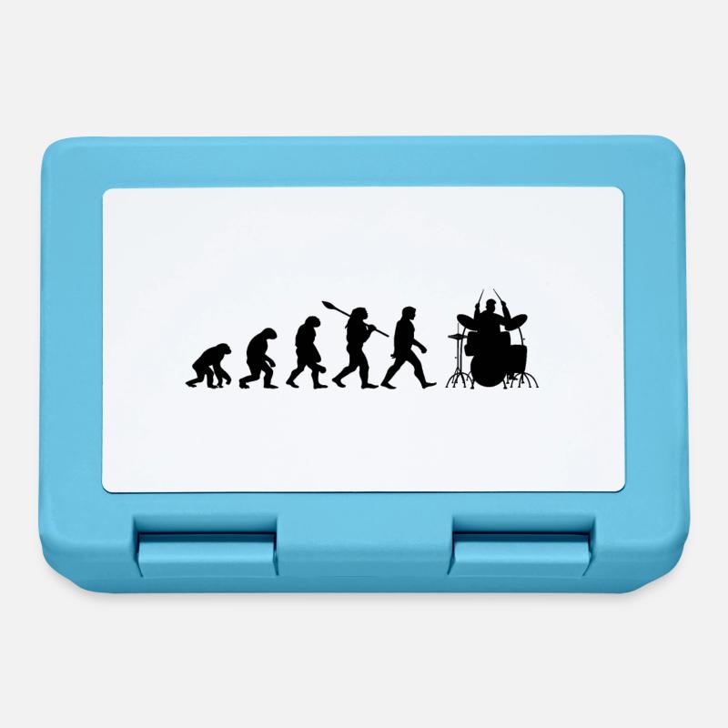 Evolution Drummer Player Drummer Player Geschenk - Brotdose - Saphirblau