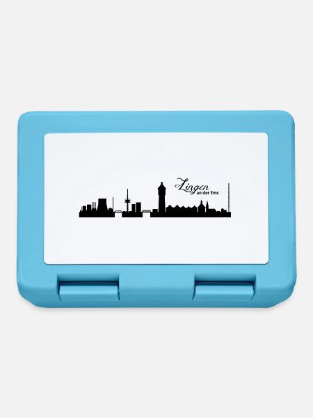 Lingener Skyline - Brotdose - Saphirblau