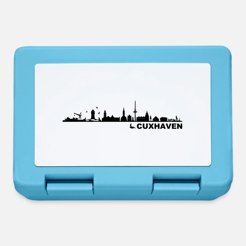 Skyline - Küste Cuxhaven - Brotdose - Saphirblau