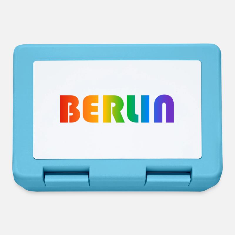 Texte arc-en-ciel de Berlin - Boîte à goûter - bleu saphir