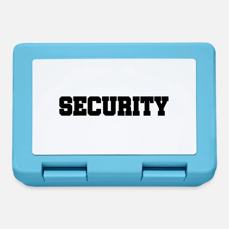 Sécurité - Service de sécurité - Gardiennage - Protection - Boîte à goûter - bleu saphir