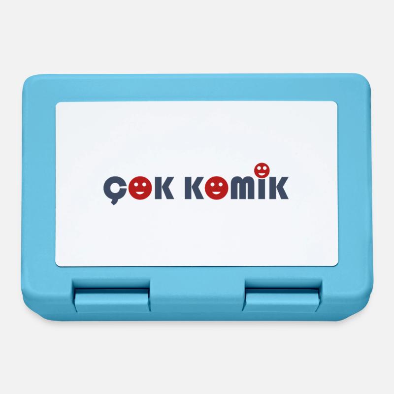 Cok Bande Dessinée 3xSmiley Gris Rouge - Boîte à goûter - bleu saphir