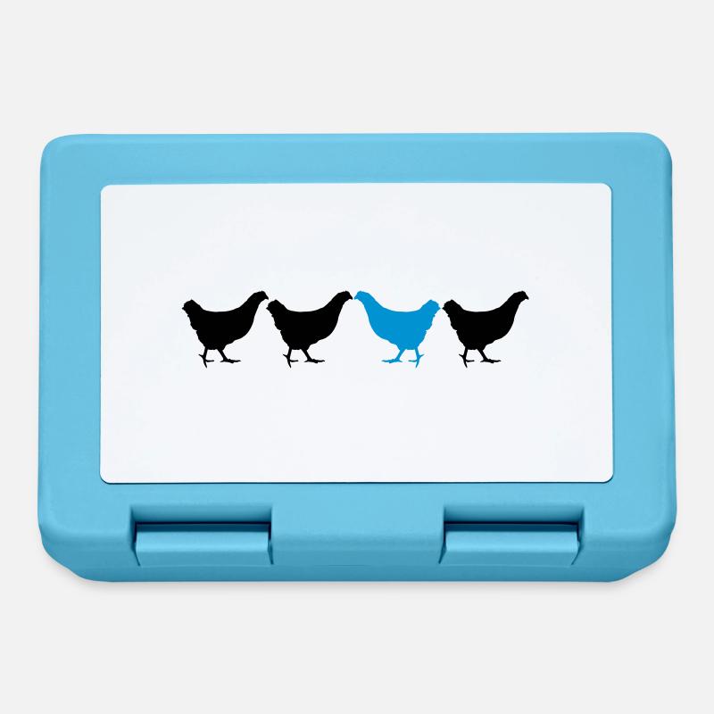 Be Different Huhn - Brotdose - Saphirblau