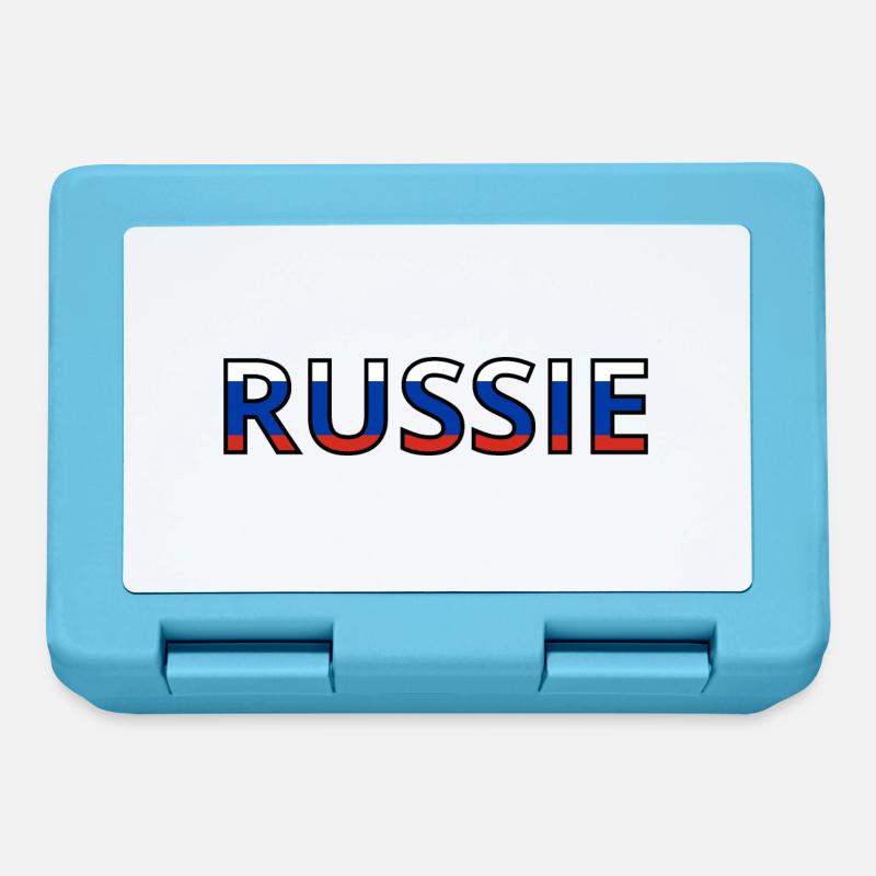 Drapeau russie - Boîte à goûter - bleu saphir
