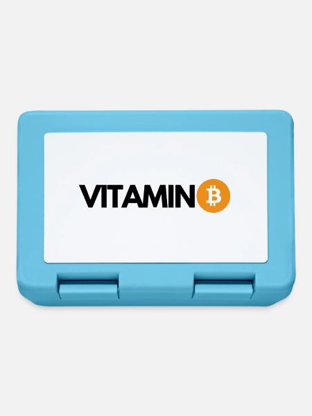 Krypto VITAMIN B Bitcoin BTC - Brotdose - Saphirblau