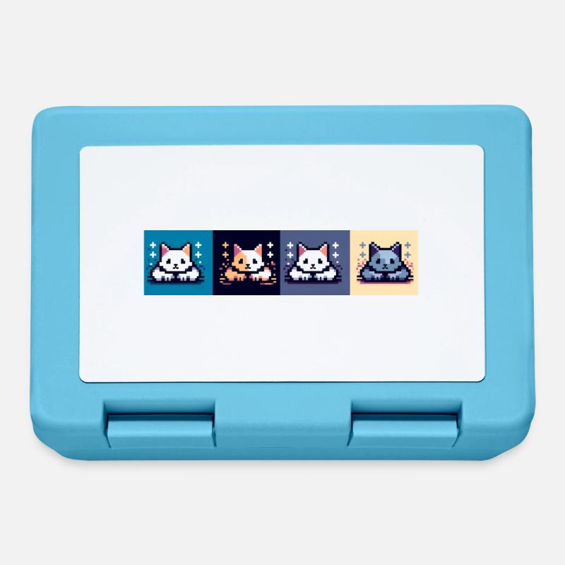 Cat attack - Lunchbox - sapphire blue