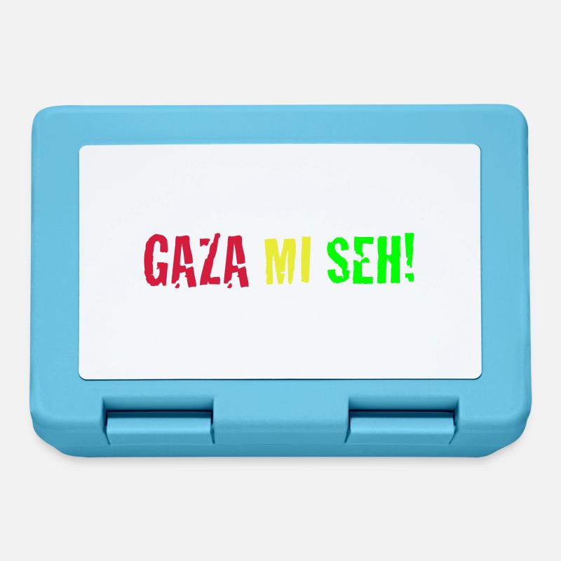 Gaza Mi Seh! - Brotdose - Saphirblau