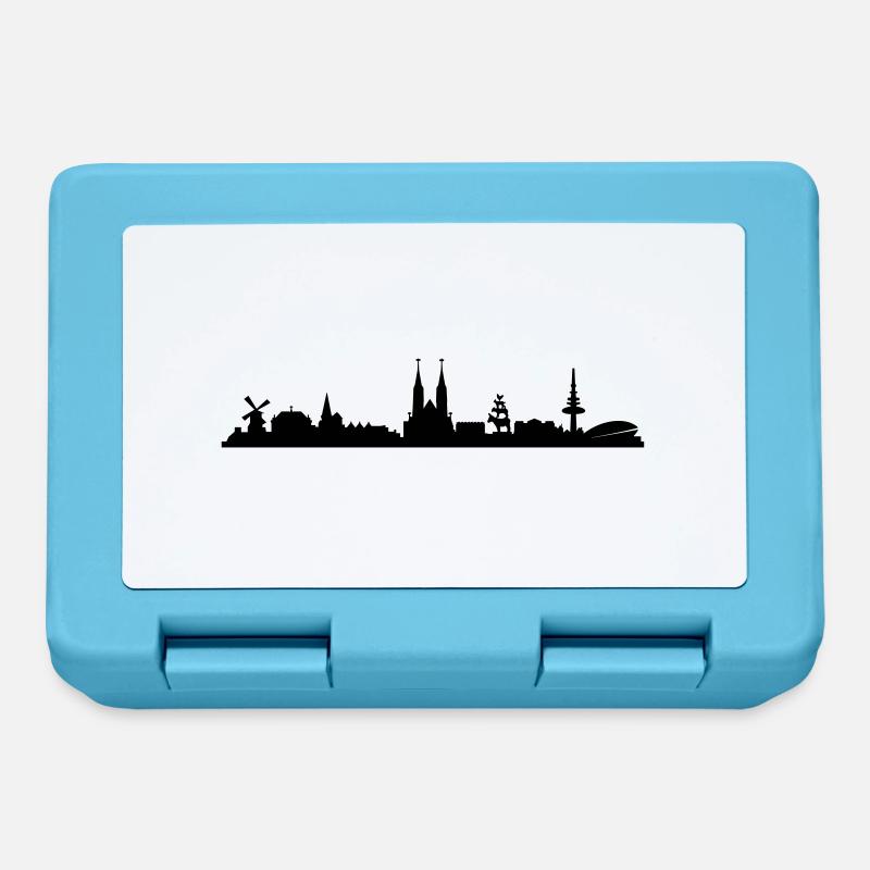 Skyline Bremen - Brotdose - Saphirblau