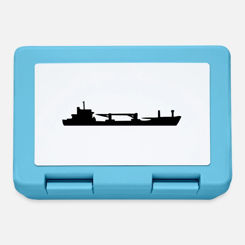 bateau cargo, navire de charge - Boîte à goûter - bleu saphir
