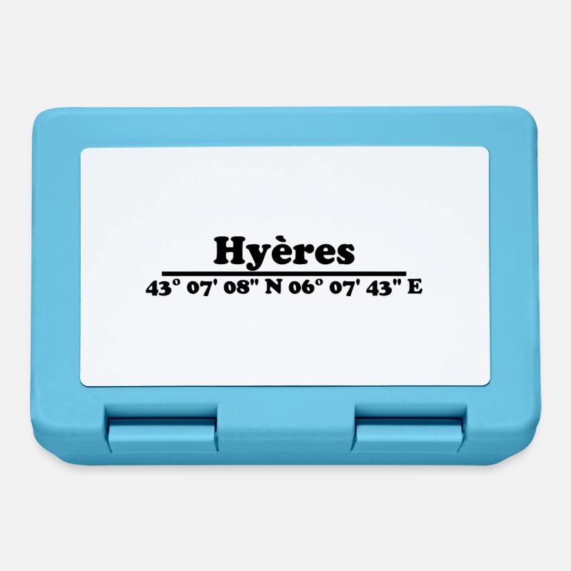 Coordonnées de Hyères - Boîte à goûter - bleu saphir