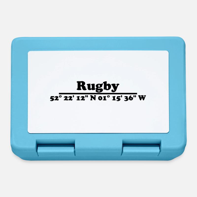 Coordonnées du rugby - Boîte à goûter - bleu saphir