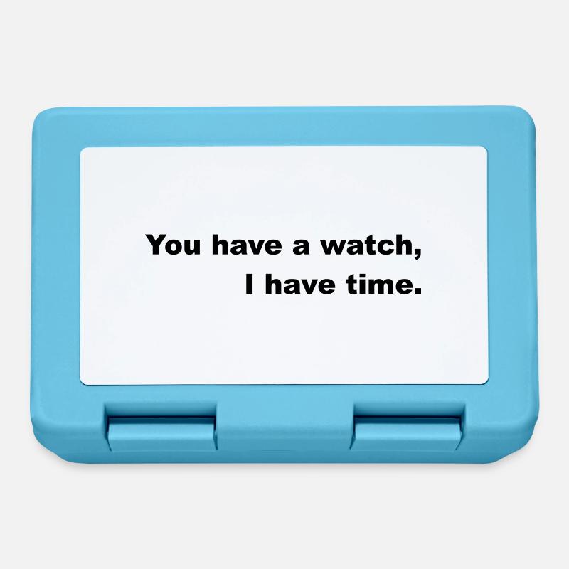 Have time or go by the clock. - Lunchbox - sapphire blue
