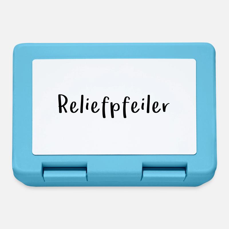 Anagram Reliefpfeiler Text Logo Fun - Brotdose - Saphirblau