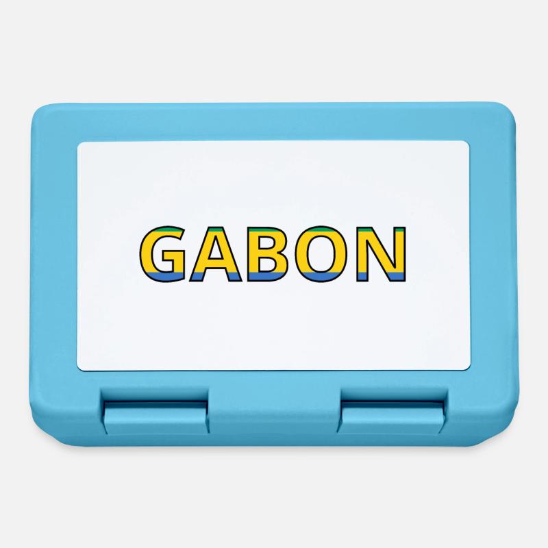Drapeau Gabon - Boîte à goûter - bleu saphir