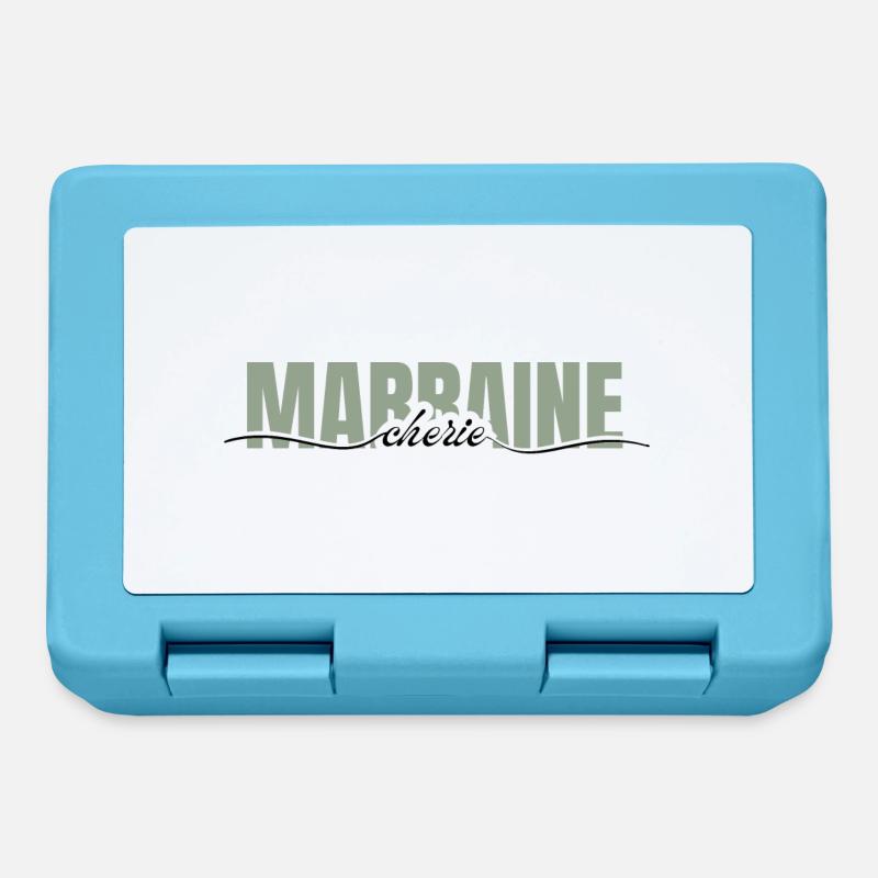 marraine chérie -cadeau marraine - Boîte à goûter - bleu saphir