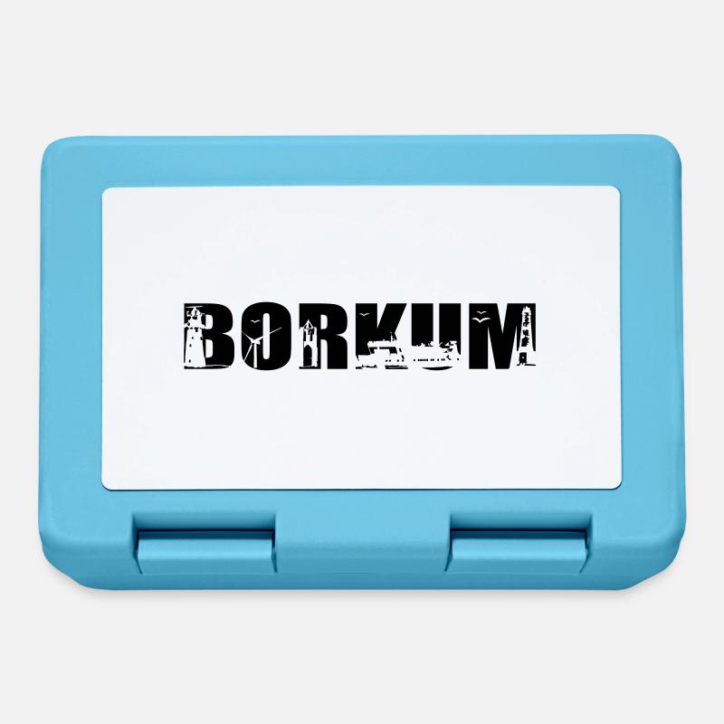 Borkum Skyline - Brotdose - Saphirblau
