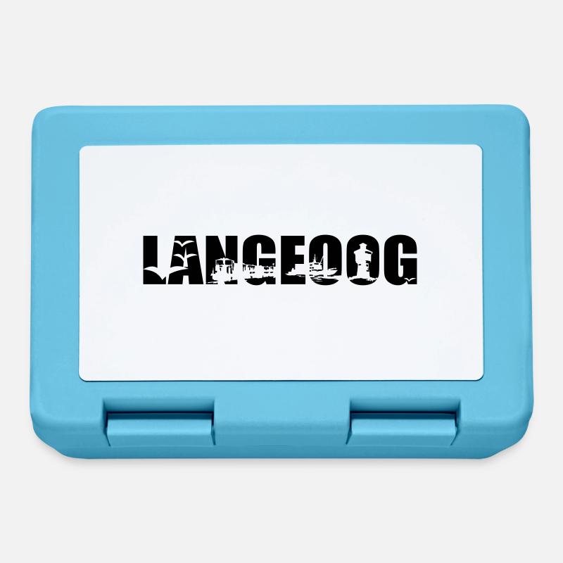 Langeoog Skyline - Brotdose - Saphirblau