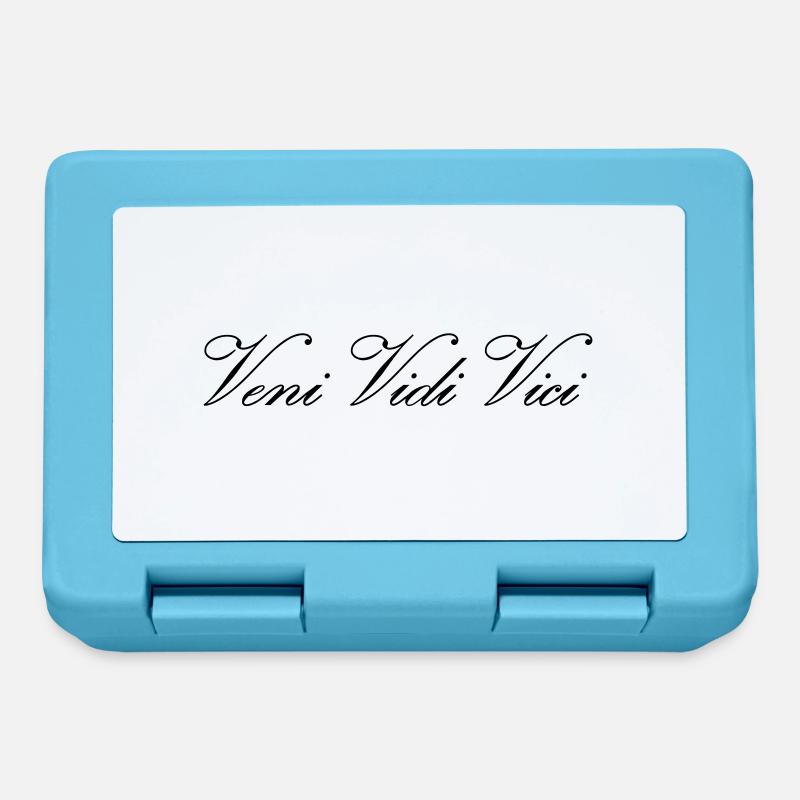 Veni Vidi Vici Calli text - Lunchbox - sapphire blue