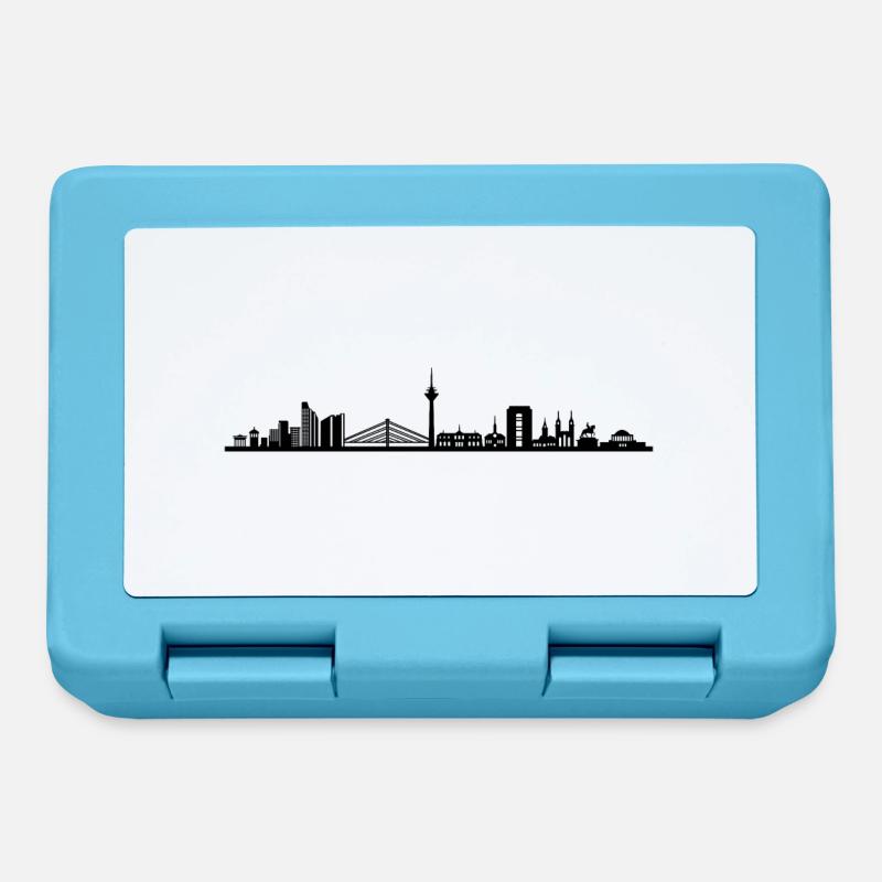 Skyline - Düsseldorf - Brotdose - Saphirblau