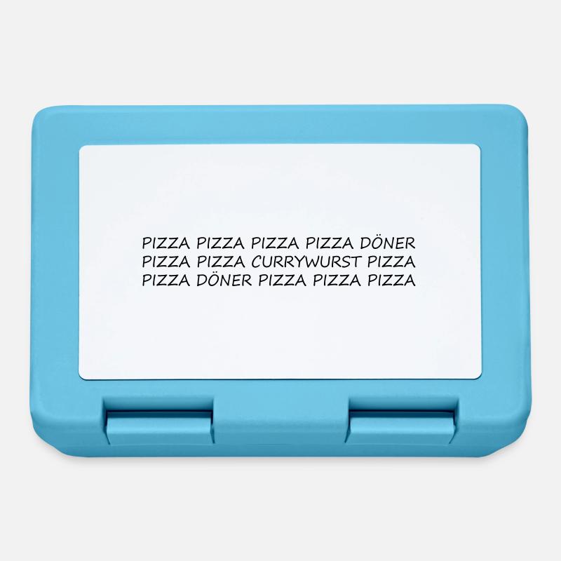 Immer Pizza - Brotdose - Saphirblau