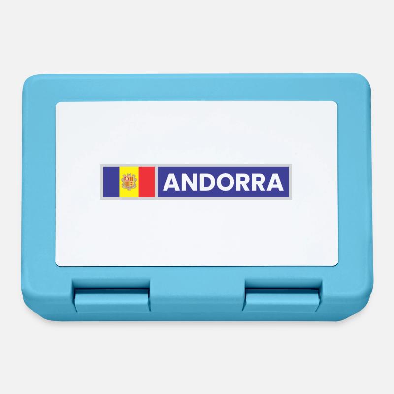 Drapeau d’Andorre - Boîte à goûter - bleu saphir