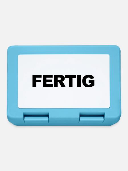 Fertig - Feierabend, ich habe Fertig! Männer, Dame - Brotdose - Saphirblau