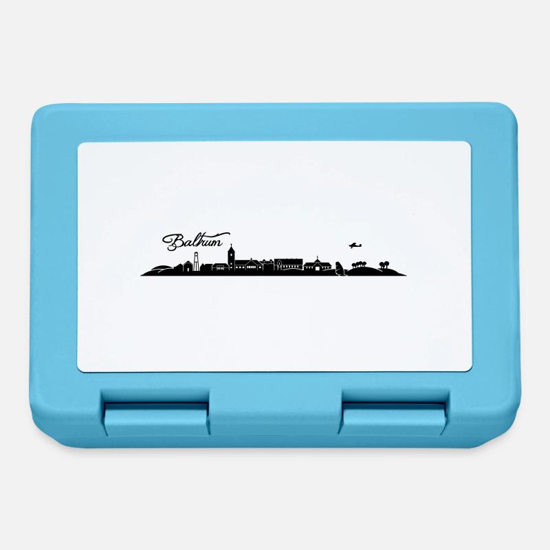 Baltrumer Skyline - Brotdose - Saphirblau