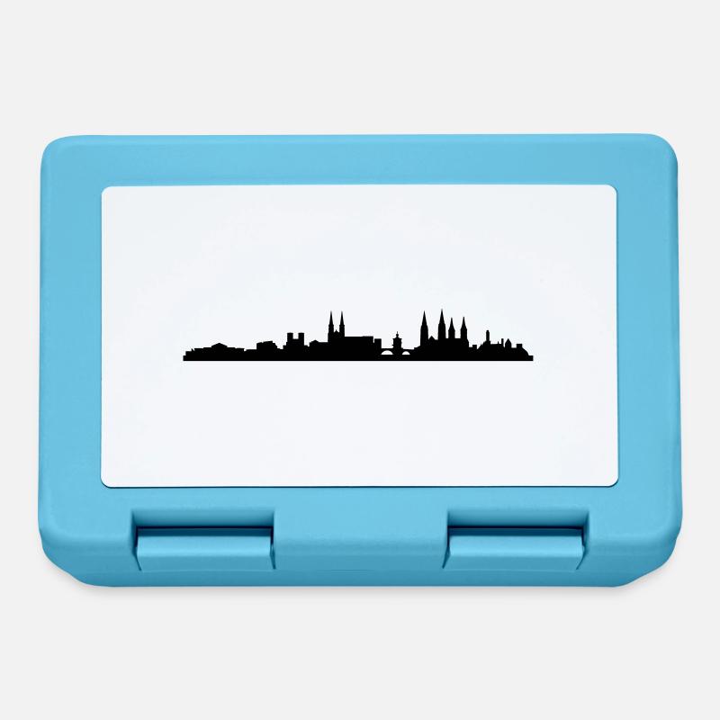 Skyline Bamberg - Brotdose - Saphirblau