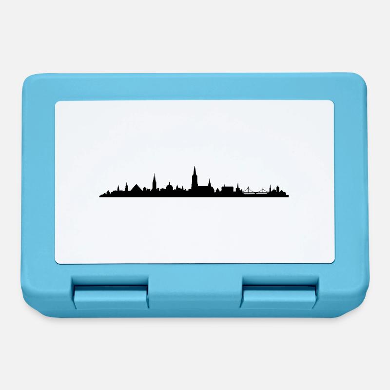 Skyline Ulm - Brotdose - Saphirblau