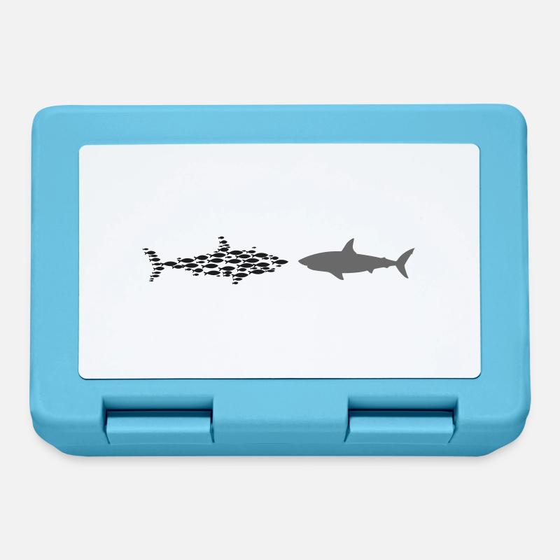 Requin - Boîte à goûter - bleu saphir