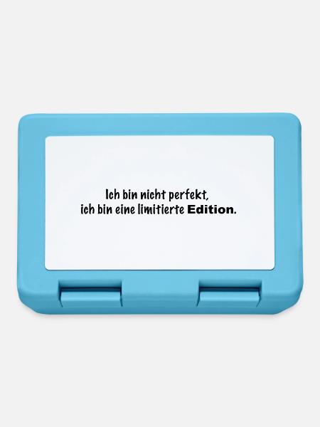 Ich bin nicht perfekt - Brotdose - Saphirblau