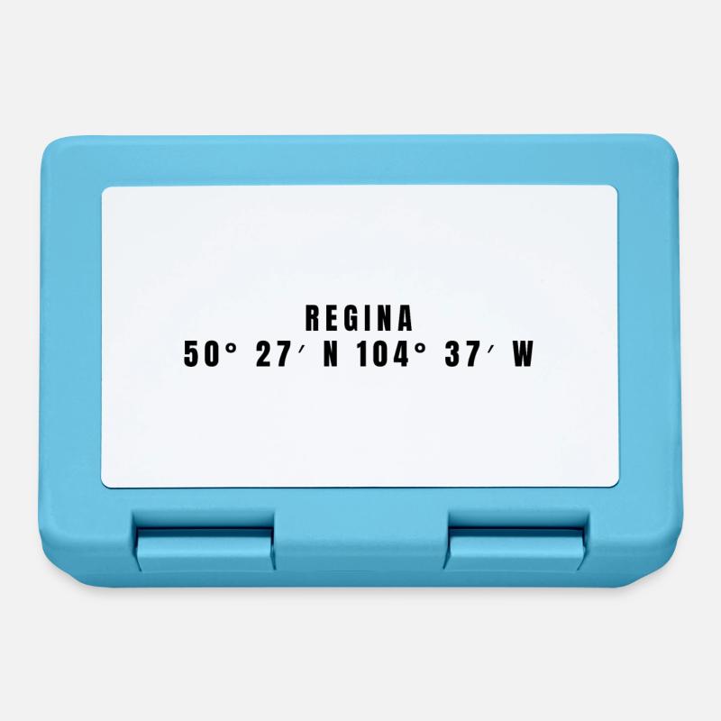 Regina Canada Coordinates - Lunchbox - sapphire blue