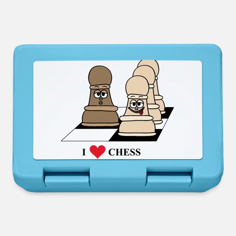 Schach, Bauer, Chess - Brotdose - Saphirblau