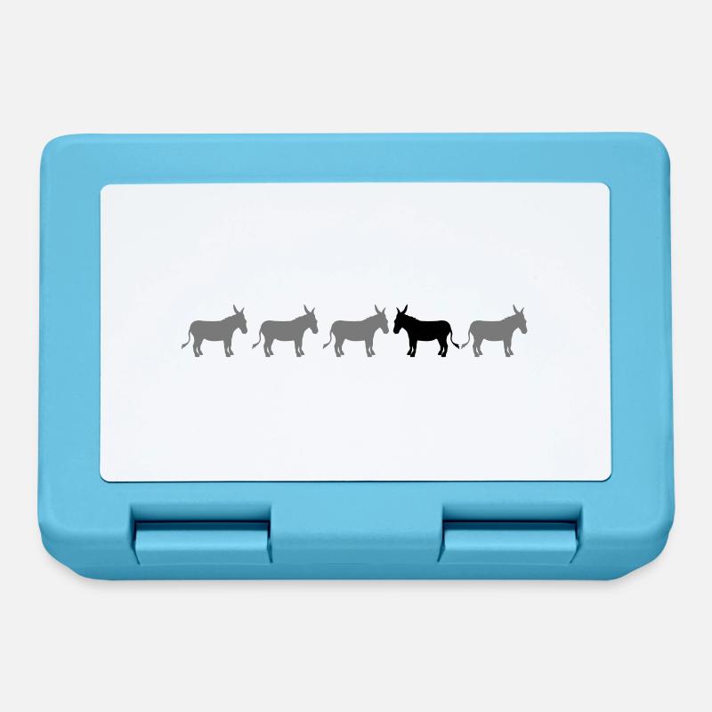 anders be different esel pferd pony klein packesel - Brotdose - Saphirblau