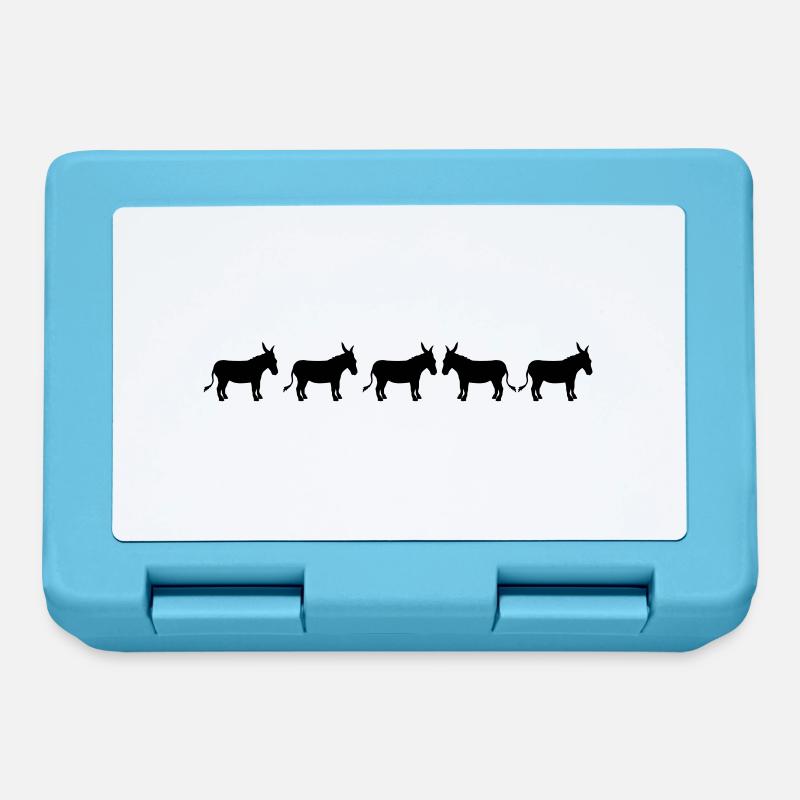 anders be different esel pferd pony klein packesel - Brotdose - Saphirblau