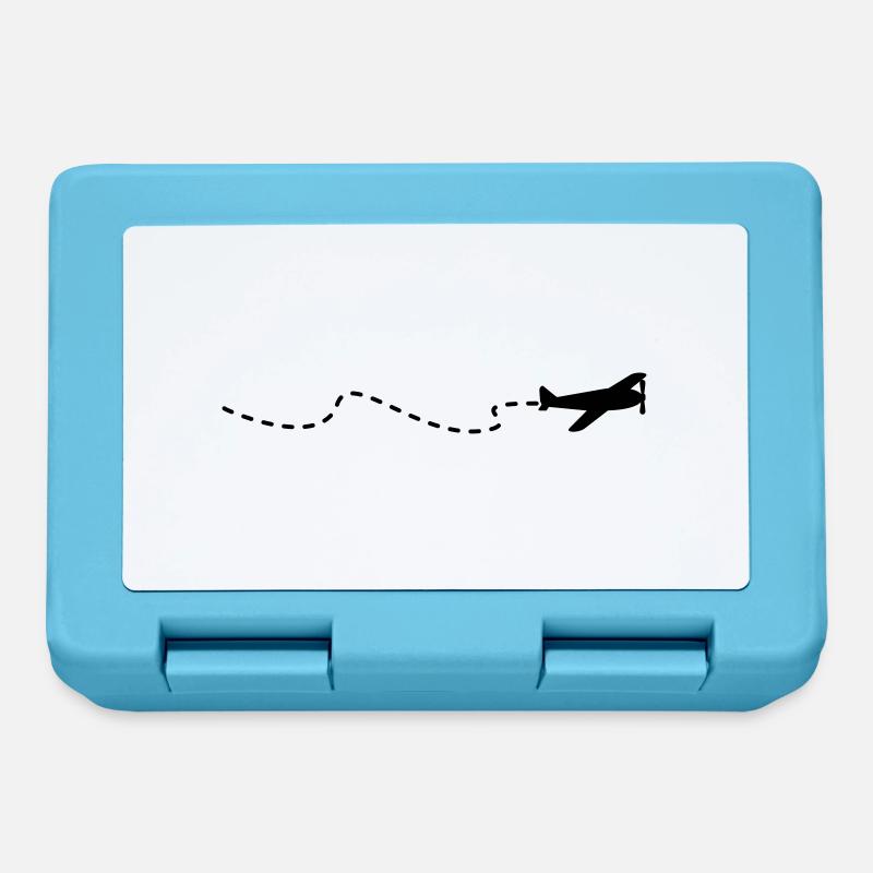 Flugzeug / flying plain (1c) - Lunchbox - sapphire blue